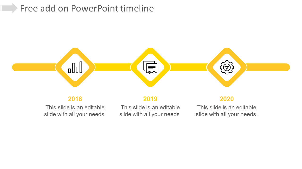 Free add on powerpoint timeline-3-yellow
